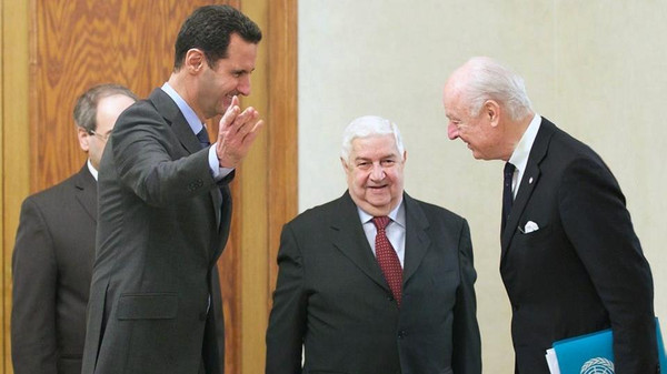 الدلالة المباشرة لتصريح دي ميستورا: شريك بشار الأسد وفي حكمه